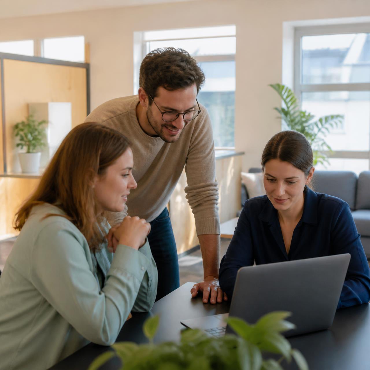 Il team necy al lavoro su un progetto